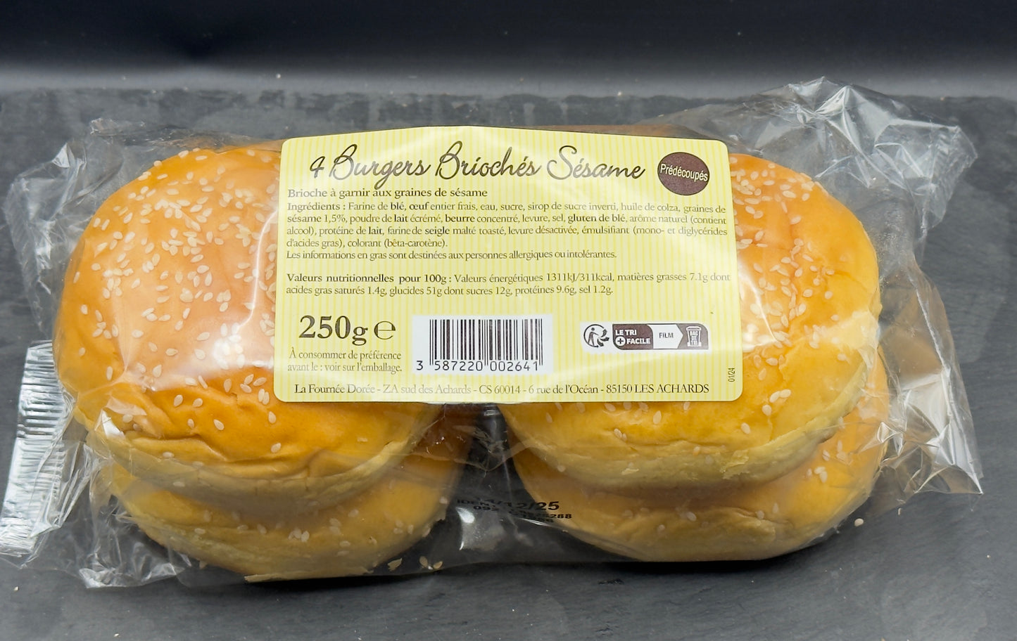 Pain burger brioché